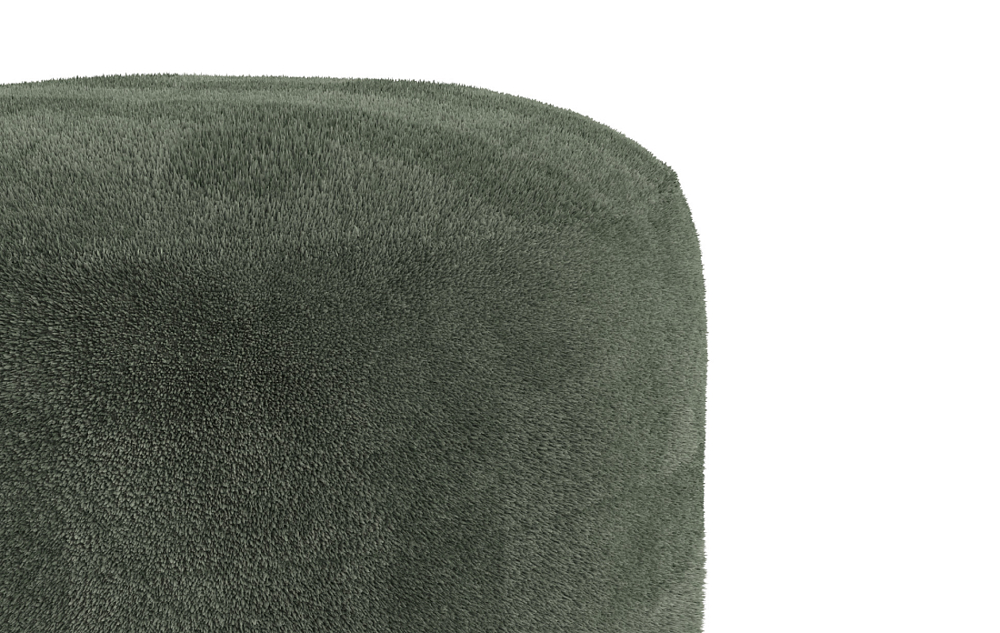 Пуф Люкс (круглый) велюр Панда олива